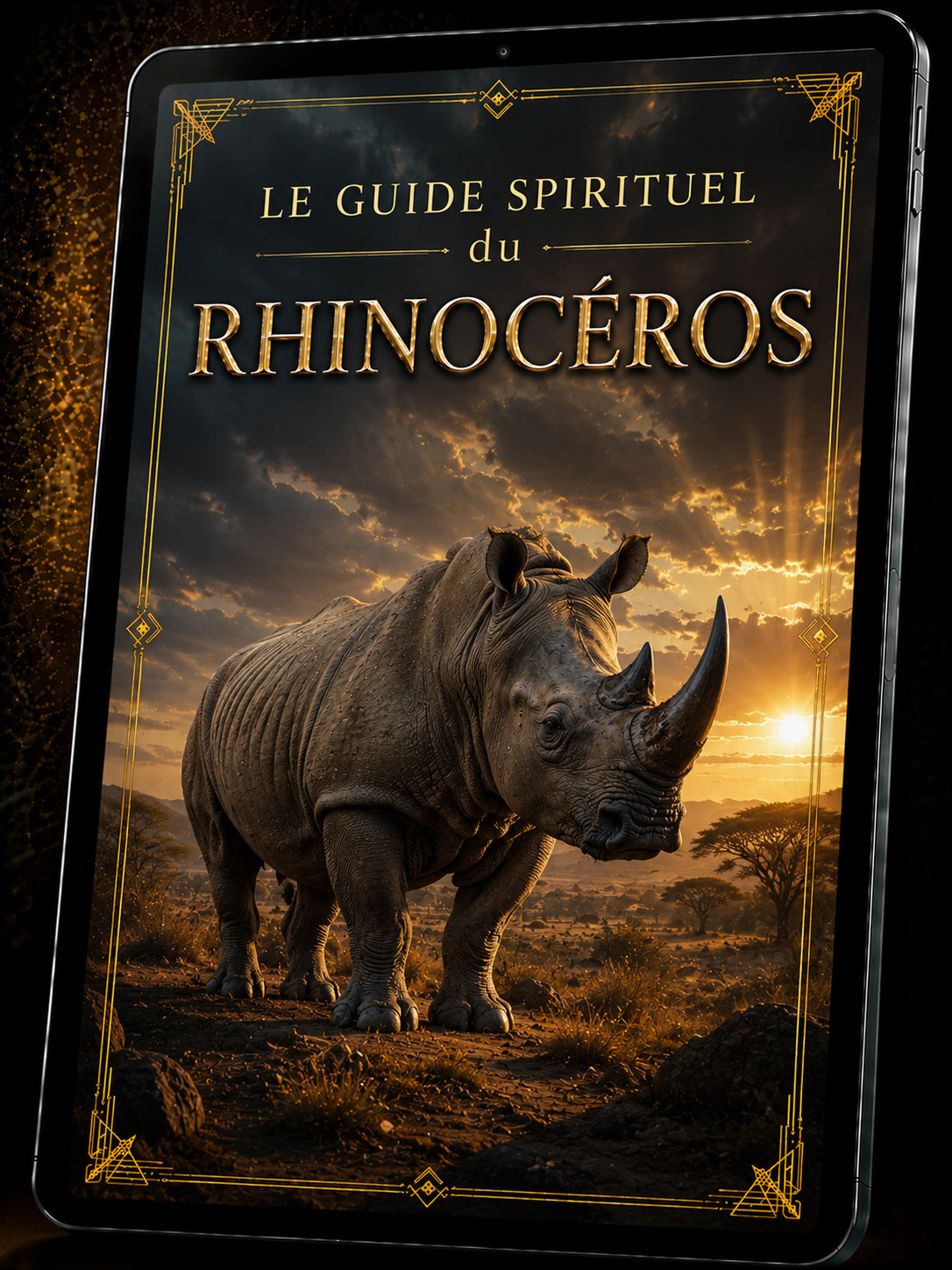 Guide spirituel du Rhinocéros — couverture du PDF animal totem